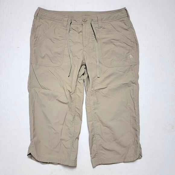 The North Face Tan Cargo Capri Pants SZ 10 - Picture 1 of 4